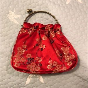 Chinese Print Handbag Clutch